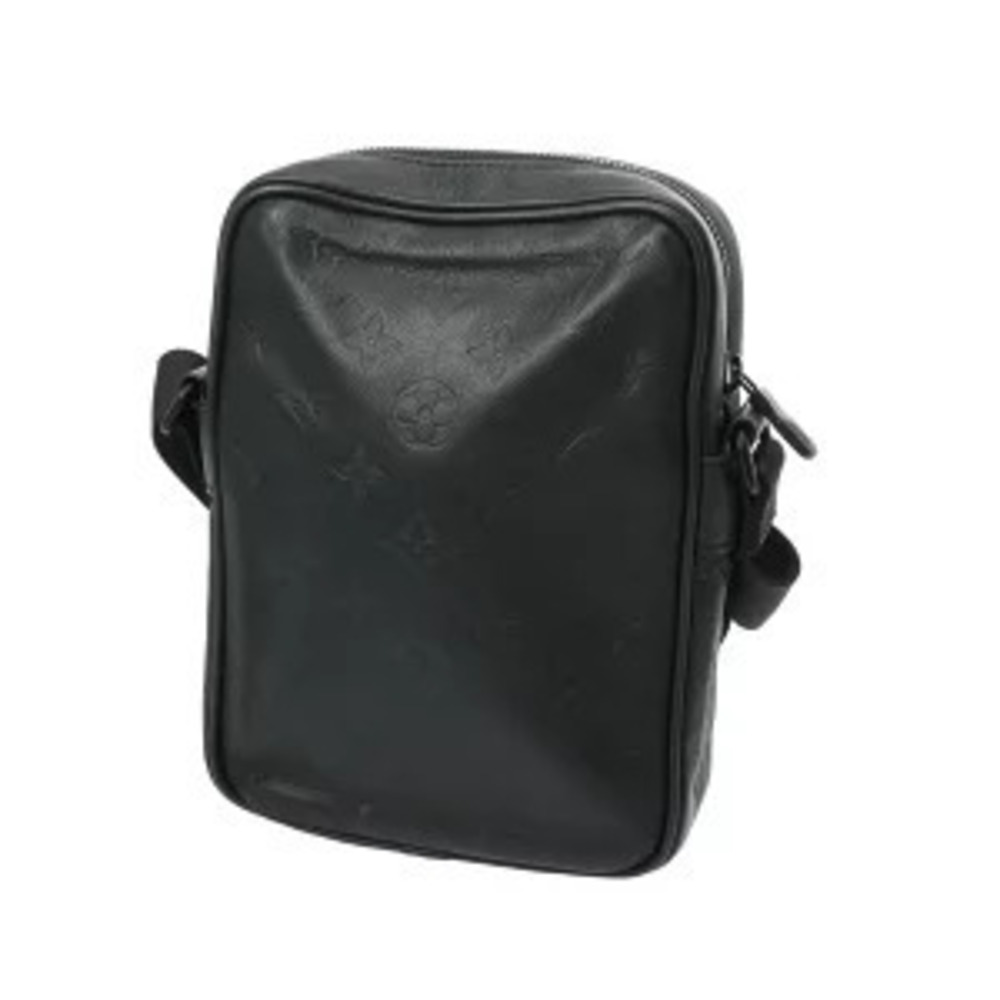 Louis Vuitton Shadow Danube Shoulder Black Monogram Black Bag Leather